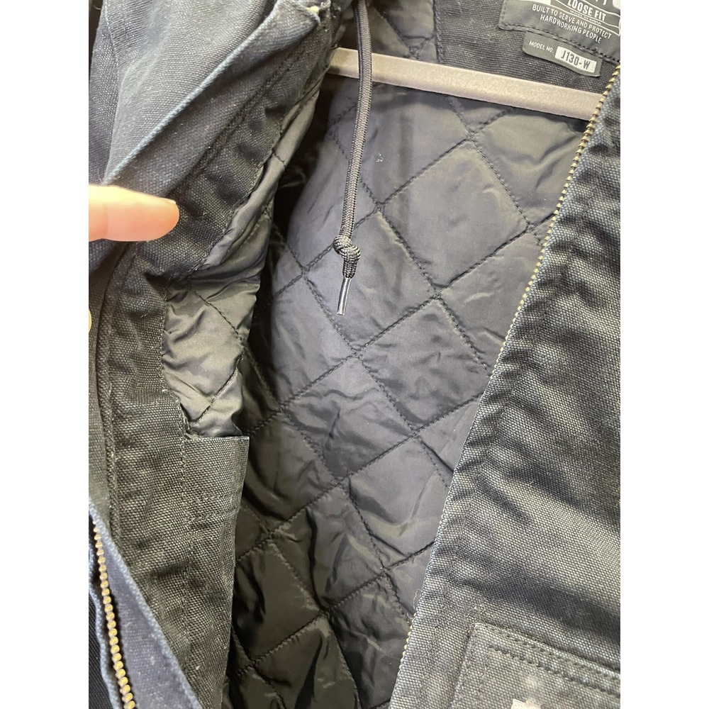 Carhartt Jacket Womens M Black Quilted Hooded Insulated Full Zip Lined J130 - Picture 9 of 12